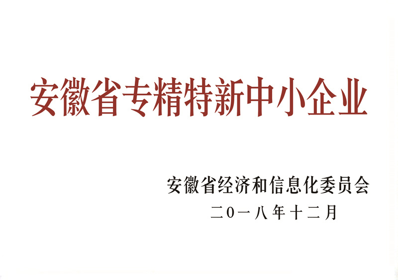 安徽省专精特新中小企业